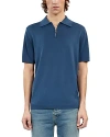 The Kooples Slim Fit Knit Polo In Navy