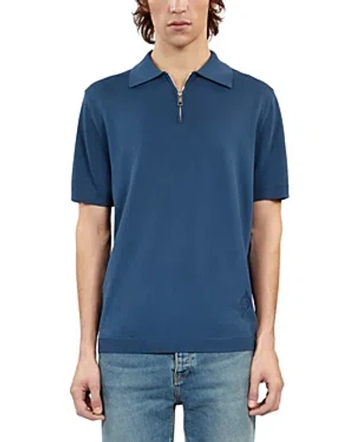 The Kooples Slim Fit Knit Polo In Navy