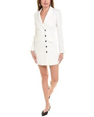 Pre-owned The Kooples Slit Zoom Blazer Mini Dress Women's In White