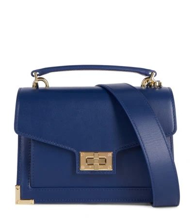 The Kooples Small Leather Emily Shoulder Bag In Navy