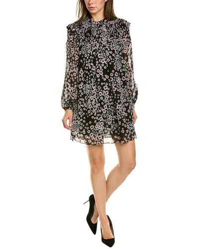 The Kooples Smocked Yoke Shift Dress In Black