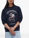 The Kooples Snake Skull Sweatshirt In Blue