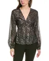 The Kooples Sparkling Leo Top In Black