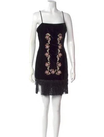 Pre-owned The Kooples Square Neckline Mini Dress W/ Tags In Black