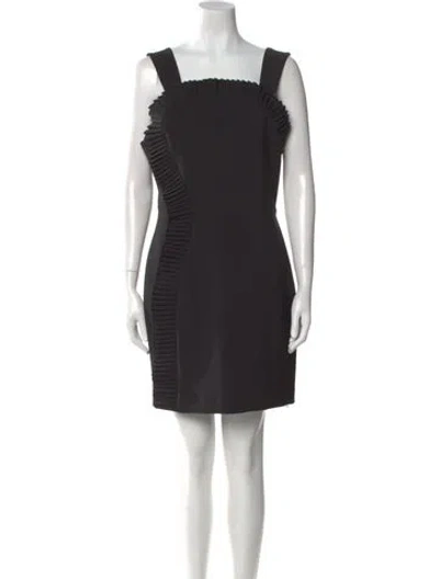 Pre-owned The Kooples Square Neckline Mini Dress W/ Tags In Black