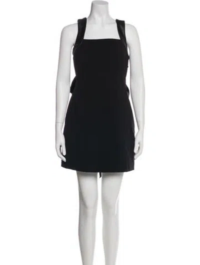 Pre-owned The Kooples Square Neckline Mini Dress W/ Tags In Black