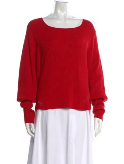 Pre-owned The Kooples Square Neckline Sweater In Red