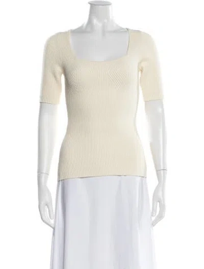 Pre-owned The Kooples Square Neckline Sweater W/ Tags In Neutral