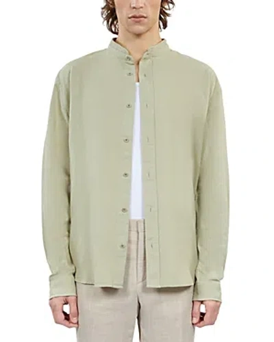 The Kooples Straight Fit Shirt In Khaki