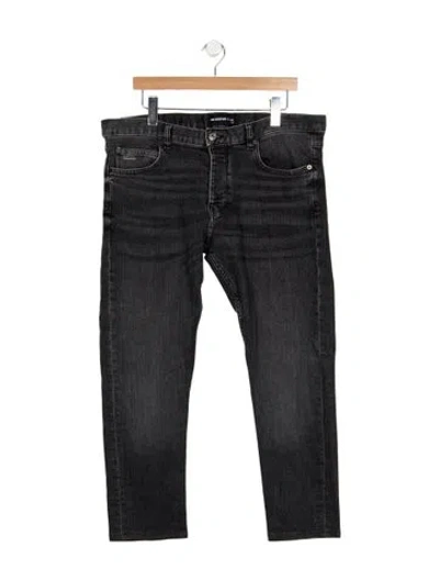 Pre-owned The Kooples Straight-leg Jeans In Black