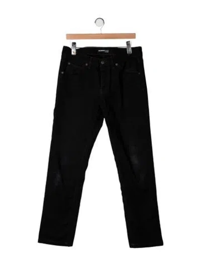 Pre-owned The Kooples Straight-leg Jeans In Black