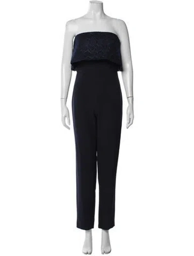 Pre-owned The Kooples Strapless Jumpsuit In Blue