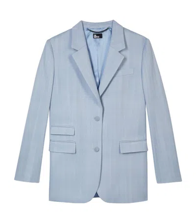 The Kooples Striped Blazer In Lavender