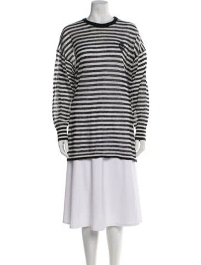 Pre-owned The Kooples Striped Crew Neck Sweater In Multi