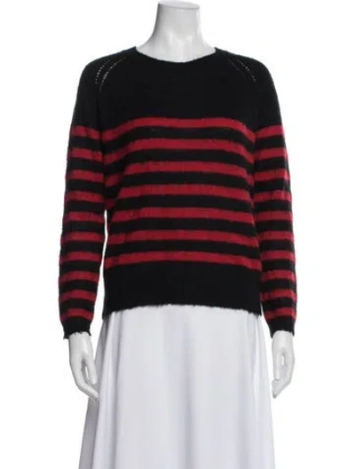 Pre-owned The Kooples Striped Crew Neck Sweater In Multicolor