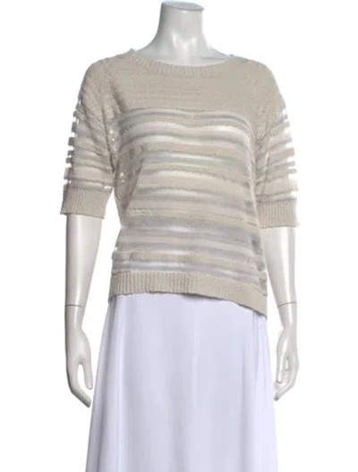 Pre-owned The Kooples Striped Crew Neck Sweater In Multicolor