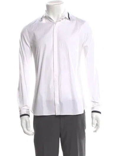Pre-owned The Kooples Striped Long Sleeve Shirt In White