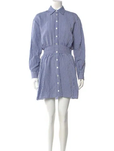 Pre-owned The Kooples Striped Mini Dress In Blue