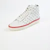 THE KOOPLES STUDDED LEATHER SNEAKER IN WHITE