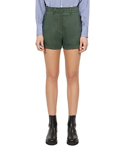 The Kooples Suit Shorts In Khaki