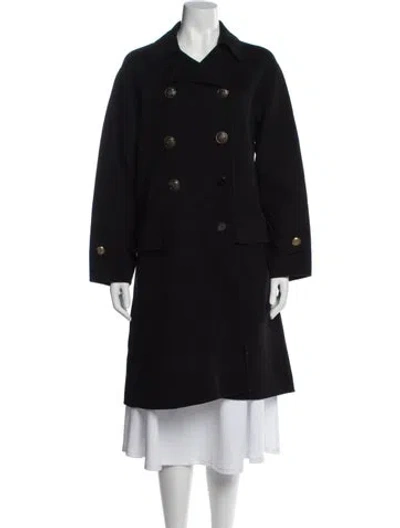 Pre-owned The Kooples Trench Coat In Black