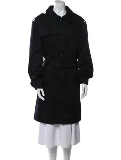 Pre-owned The Kooples Trench Coat In Black