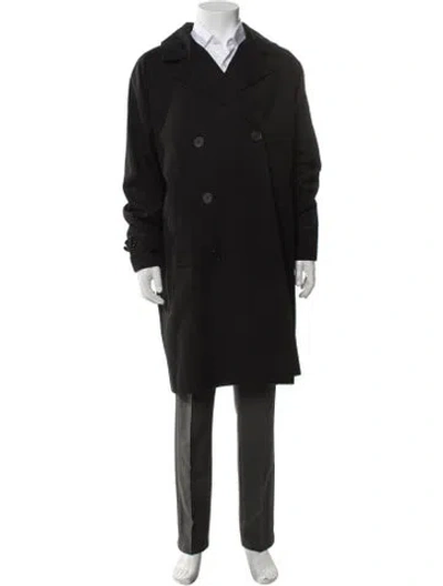 Pre-owned The Kooples Trench Coat In Black