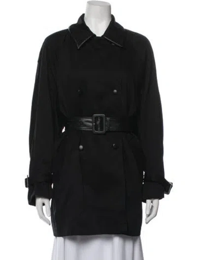 Pre-owned The Kooples Trench Coat In Black