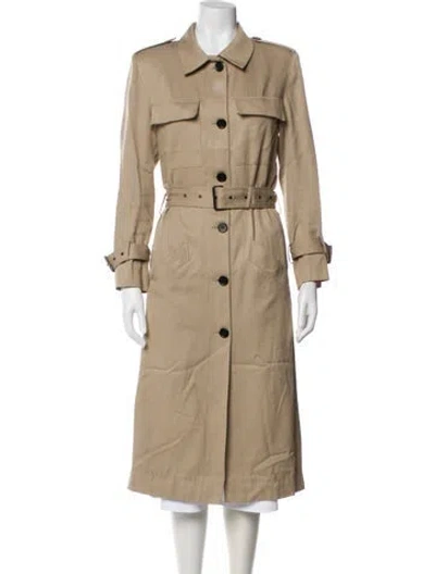 Pre-owned The Kooples Trench Coat In Brown
