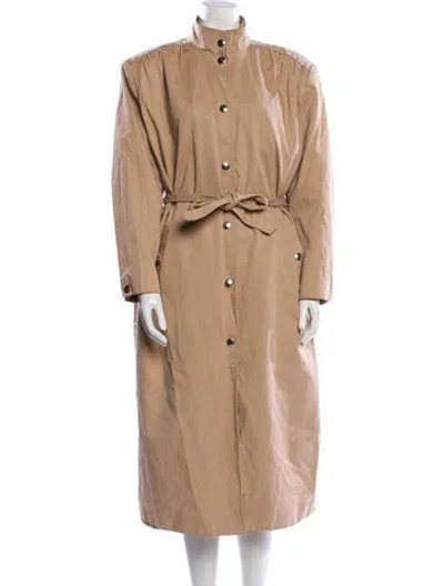 Pre-owned The Kooples Trench Coat In Neutral