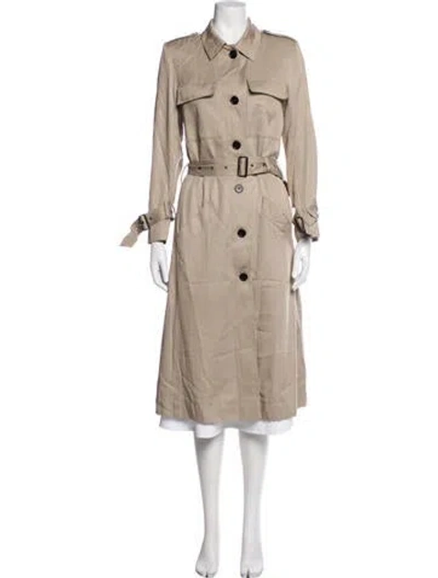 Pre-owned The Kooples Trench Coat In Neutrals
