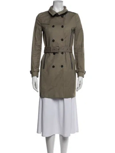 Pre-owned The Kooples Trench Coat In Neutrals