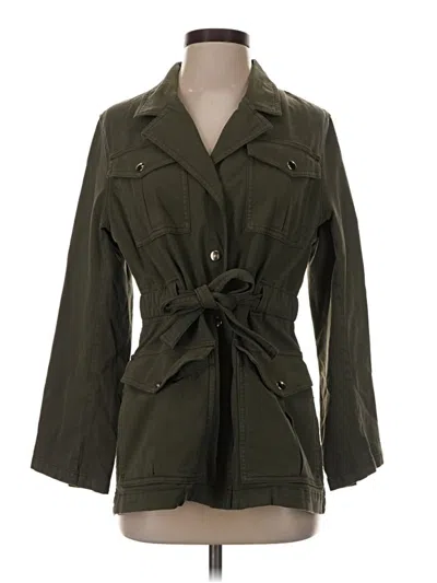 Pre-owned The Kooples Trenchcoat In Green