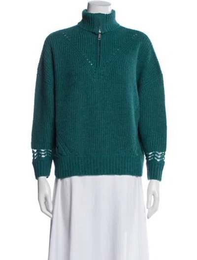 Pre-owned The Kooples Turtleneck Sweater In Blue