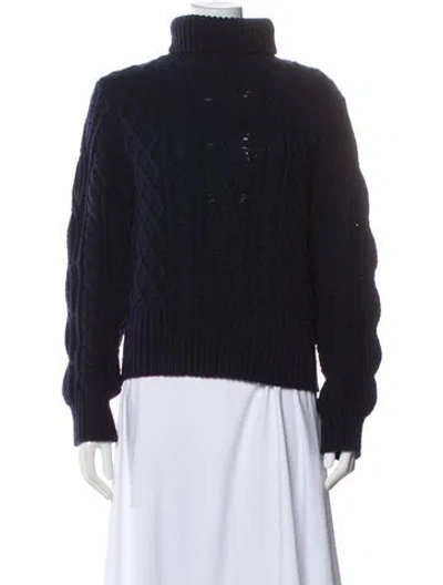 Pre-owned The Kooples Turtleneck Sweater In Blue
