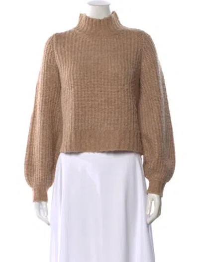 Pre-owned The Kooples Turtleneck Sweater In Brown