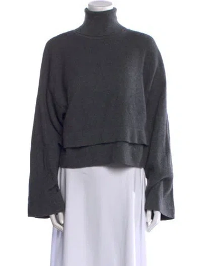 Pre-owned The Kooples Turtleneck Sweater In Gray