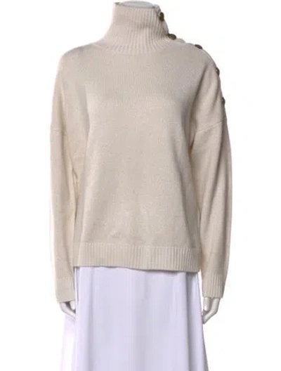 Pre-owned The Kooples Turtleneck Sweater In Neutral