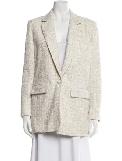 Pre-owned The Kooples Tweed Pattern Blazer In Neutrals