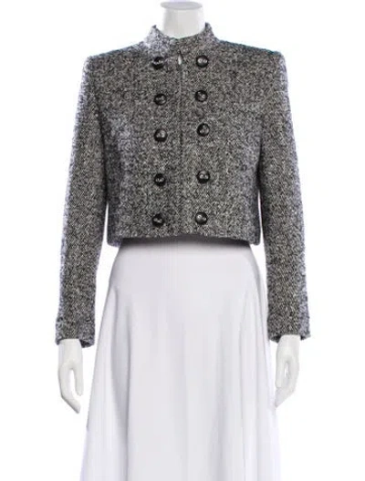 Pre-owned The Kooples Tweed Pattern Evening Jacket W/ Tags In Gray