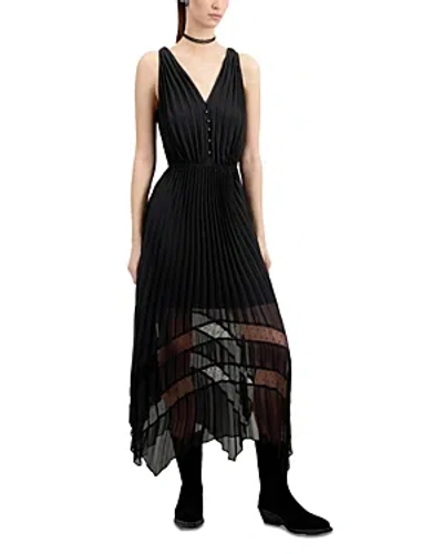 The Kooples V Neck Maxi Dress In Black