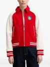 The Kooples Varsity-patch Jacket In Red