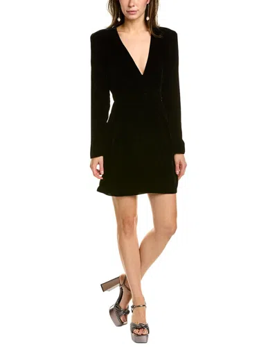 The Kooples Velvet Mini Dress In Black