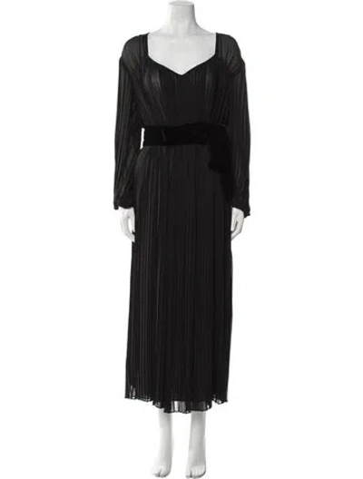 Pre-owned The Kooples V-neck Long Dress W/ Tags In Blue