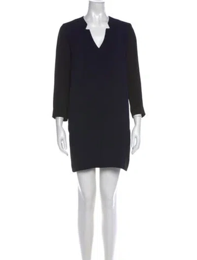 Pre-owned The Kooples V-neck Mini Dress In Multi