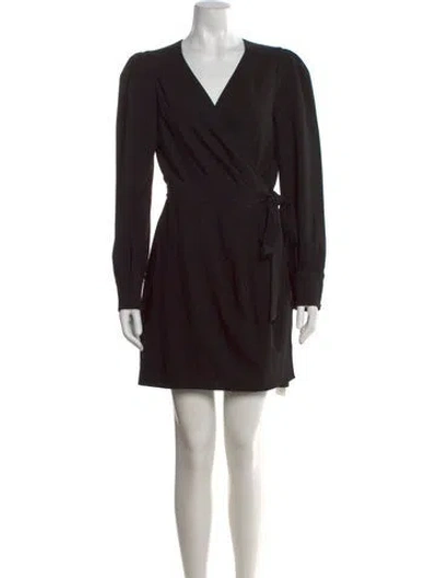 Pre-owned The Kooples V-neck Mini Dress W/ Tags In Black