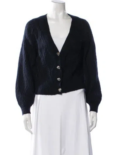 Pre-owned The Kooples V-neck Sweater In Black