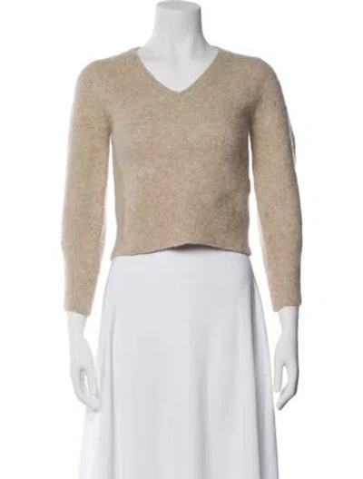 Pre-owned The Kooples V-neck Sweater In Neutral