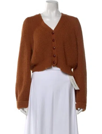 Pre-owned The Kooples V-neck Sweater In Neutral