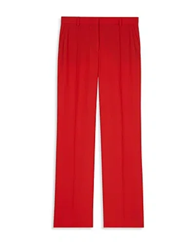The Kooples Wide Leg Trousers In Red